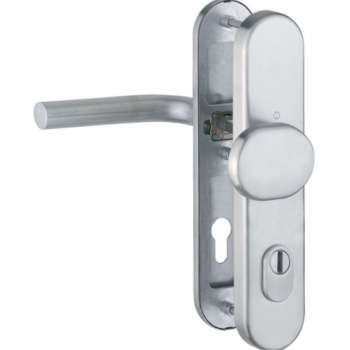 Hoppe Bonn veiligheidsbeslag knop/kruk - F69 - PC55 RS met kerntrekbeveiliging RVS (afgerond) - SKG*** Hoppe Bonn veiligheidsbeslag knop/kruk - F69 - PC55 RS met kerntrekbeveiliging RVS (afgerond) - SKG***