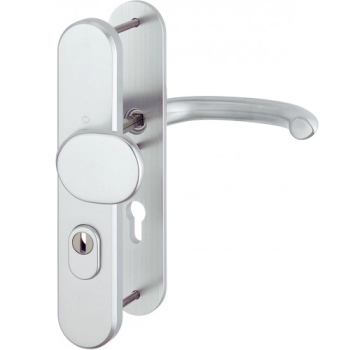 Hoppe Marseille veiligheidsbeslag knop/kruk - F69 - PC55 LS met kerntrekbeveiliging RVS (afgerond) - SKG*** Hoppe Marseille veiligheidsbeslag knop/kruk - F69 - PC55 LS met kerntrekbeveiliging RVS (afgerond) - SKG***