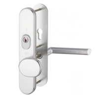 Hoppe Stockholm seniorenbeslag knop/kruk F1 PC72 LS met kerntrekbeveiliging (afgerond) - SKG***