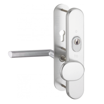 Hoppe Stockholm seniorenbeslag knop/kruk F1 PC72 RS met kerntrekbeveiliging (afgerond) - SKG***