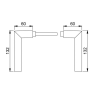 Hoppe Stockholm deurkrukken - aluminium F1 - 71 t/m 75 mm Hoppe Stockholm deurkrukken - aluminium F1 - 71 t/m 75 mm