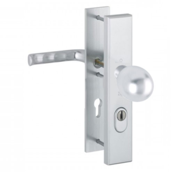 Hoppe London veiligheidsbeslag vaste knop (kogel)/kruk F1 PC55 RS met kerntrekbeveiliging (rechthoekig) - SKG*** Hoppe London veiligheidsbeslag vaste knop (kogel)/kruk F1 PC55 RS met kerntrekbeveiliging (rechthoekig) - SKG***