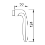 Hoppe Verona deurkruk - gatdeel - Aluminium F1 Hoppe Verona deurkruk - gatdeel - Aluminium F1