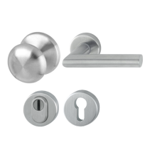 Hop&shy;pe Am&shy;ster&shy;dam voor&shy;deur ro&shy;zet&shy;be&shy;slag knop/kruk met kern&shy;trek&shy;be&shy;vei&shy;li&shy;ging RVS (rond) DD38-58 mm - SKG***