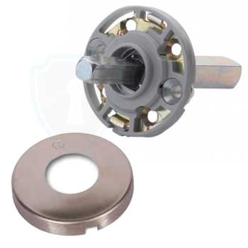 Hoppe kruk-montagemodule - afgerond - RVS - deurdikte 76 t/m 78 mm