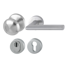 Hop&shy;pe Stock&shy;holm voor&shy;deur ro&shy;zet&shy;be&shy;slag knop/kruk met kern&shy;trek&shy;be&shy;vei&shy;li&shy;ging RVS (rond) DD38-58 mm - SKG***