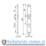 Hoppe buiten- en binnen smalschildF1 PC72 met kerntrekbeveiliging (afgerond) - SKG***