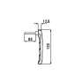 Hoppe London kruk t.b.v. rolluik - Aluminium F1 - dikte 38 t/m 58 mm Hoppe London kruk t.b.v. rolluik - Aluminium F1 - dikte 38 t/m 58 mm
