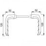 Hoppe London seniorenbeslag knop/kruk F1 PC72 RS met kerntrekbeveiliging (rechthoekig) - SKG***