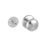 Hoppe Amsterdam voordeur rozetbeslag knop/kruk met kerntrekbeveiliging RVS (rond) DD38-58 mm - SKG***