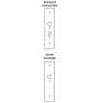 Hoppe blind buitenschild RVS zonder cilindergat (afgerond) - SKG***
