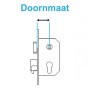 Nemef 669 paniekslot - DR. 3 - doornmaat 60 PC 72 - voorplaat rechthoekig 20x235 mm - EN179