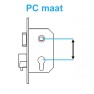 Nemef 669 paniekslot - DR. 3 - doornmaat 60 PC 72 - voorplaat rechthoekig 20x235 mm - EN179