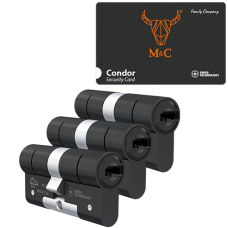 M&C Con&shy;dor ci&shy;lin&shy;der met kern&shy;trek&shy;be&shy;vei&shy;li&shy;ging (3x) - zwart - SKG***