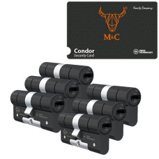 M&C Con&shy;dor ci&shy;lin&shy;der met kern&shy;trek&shy;be&shy;vei&shy;li&shy;ging (6x) - zwart - SKG***