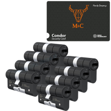 M&C Con&shy;dor ci&shy;lin&shy;der met kern&shy;trek&shy;be&shy;vei&shy;li&shy;ging (8x) - zwart - SKG***