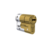 M&C Minos halve cilinder met kerntrekbeveiliging - messing - SKG*** M&C Minos halve cilinder met kerntrekbeveiliging - messing - SKG***