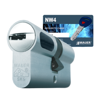 Mauer New Wave 4 cilinder met kerntrekbeveiliging - SKG*** Mauer New Wave 4 cilinder met kerntrekbeveiliging - SKG***