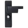 Nemef 3405-2 veiligheidsbeslag kortschild knop/ kruk zwart met kerntrekbeveiliging PC55 deurdikte 38 tot 45 mm SKG3 Nemef 3405-2 veiligheidsbeslag kortschild knop/ kruk zwart met kerntrekbeveiliging PC55 deurdikte 38 tot 45 mm SKG3