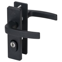 Nemef 3407-2 veiligheidsbeslag kortschild kruk/ kruk zwart met kerntrekbeveiliging PC72 deurdikte 38 tot 45 mm SKG3 Nemef 3407-2 veiligheidsbeslag kortschild kruk/ kruk zwart met kerntrekbeveiliging PC72 deurdikte 38 tot 45 mm SKG3