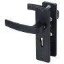 Nemef 3407-2 veiligheidsbeslag kortschild kruk/ kruk zwart met kerntrekbeveiliging PC55 deurdikte 38 tot 45 mm SKG3 Nemef 3407-2 veiligheidsbeslag kortschild kruk/ kruk zwart met kerntrekbeveiliging PC55 deurdikte 38 tot 45 mm SKG3