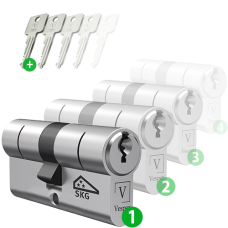 Vesper Secure+ SKG3 cilinder met kerntrekbeveiliging - SKG*** Vesper Secure+ SKG3 cilinder met kerntrekbeveiliging - SKG***