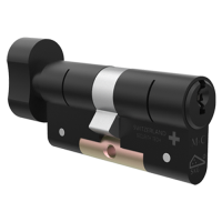 M&C Matrix knopcilinder met kerntrekbeveiliging - zwart - SKG*** M&C Matrix knopcilinder met kerntrekbeveiliging - zwart - SKG***