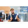 Hoppe Amsterdam veiligheidsbeslag kruk/kruk - Aluminium F1 - PC72 met kerntrekbeveiliging (afgerond) - SKG***