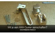 AXA Oyster 3355-15-81/L raamsluiting en kierstandhouder combi draairichting 1 AXA Oyster 3355-15-81/L raamsluiting en kierstandhouder combi draairichting 1