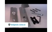AXA Veiligheidsbeslag Curve Plus Duwer/ kruk Blok PC92 met kerntrekbeveiliging deurdikte 38 tot 56 mm SKG3 AXA Veiligheidsbeslag Curve Plus Duwer/ kruk Blok PC92 met kerntrekbeveiliging deurdikte 38 tot 56 mm SKG3